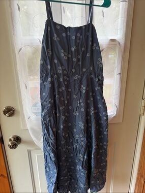 GAP Navy Blue Floral Maxi Skirt